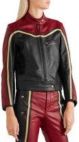 Thumbnail for your product : Chloé Paneled Leather Biker Jacket - Red