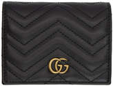 Gucci - Portefeuille noir Small GG Marmont