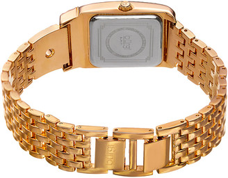 Burgi Women's Diamond Marker Buckle Watch