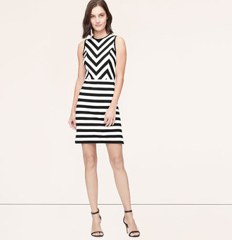 LOFT Tall Mixed Stripe Dress
