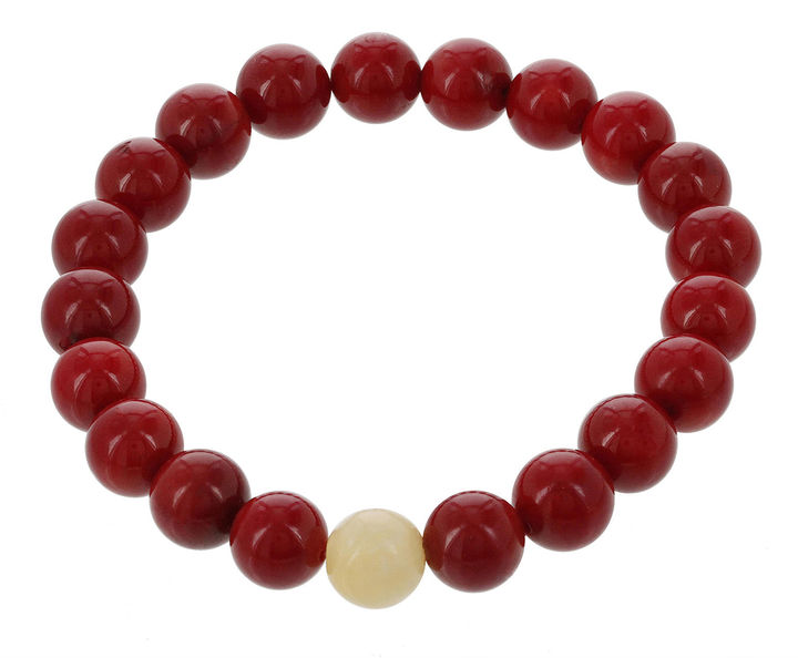 JCPenney FINE JEWELRY Dee Berkley Mens Genuine Dyed Coral and Dyed Jade