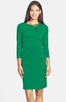 Thumbnail for your product : Tahari Embellished Jersey Sheath Dress