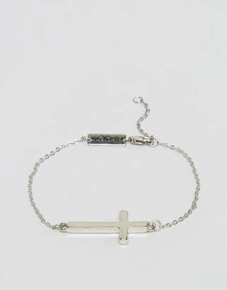 ICON BRAND Cross Chain Bracelet In Silver