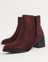 Thumbnail for your product : Call it SPRING crareweth heeled ankle boots with studded rand in red