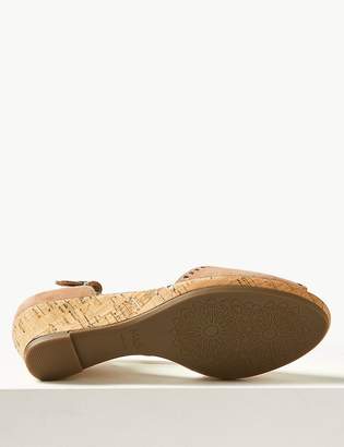M&S CollectionMarks and Spencer Suede Wedge Heel Ankle Strap Sandals