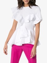Thumbnail for your product : Alexander McQueen ruffle detail T-shirt