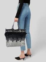 Thumbnail for your product : Valentino Feather-Trimmed Embellished Tote