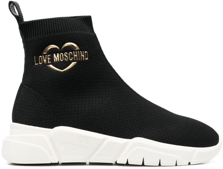 Love Moschino Women's Black Sneakers & Athletic Shoes | ShopStyle