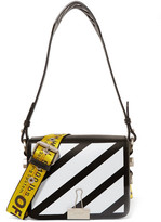 Thumbnail for your product : Off-White Printed Leather Shoulder Bag - Black
