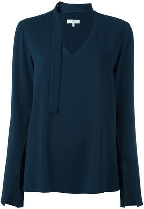 Tibi V-neck detailing blouse - women - Silk/Polyester/Triacetate - 6