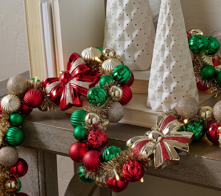 As Is Kringle Express 6' Lit Shatterproof OrnamentGarland