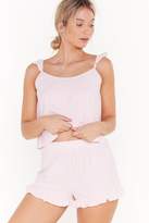 Thumbnail for your product : Nasty Gal Womens Spot Going Out Ruffle Pyjama Short Set - Pink - 10