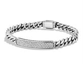 Thumbnail for your product : David Yurman Petite Pavé ID Bracelet with Diamonds