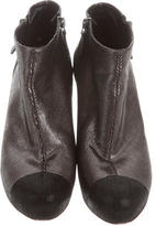 Thumbnail for your product : Chanel Metallic Cap-Toe Ankle Boots