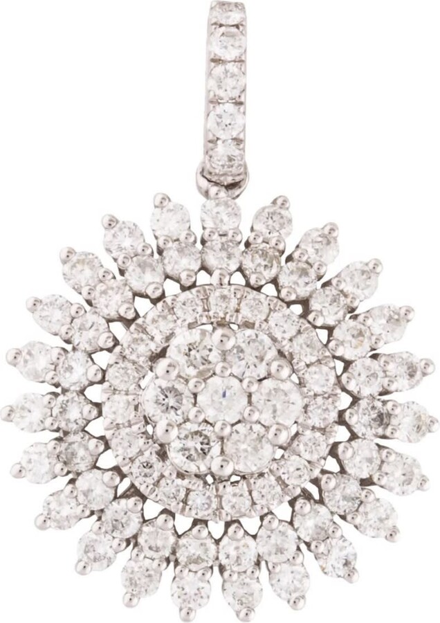 Artisan Luxury Diamond Designer Pendant In 14K White Gold