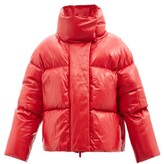 Thumbnail for your product : KHAITE Raphael High-neck Quilted-leather Down Jacket - Red
