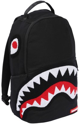 Sprayground Ghost Chenille Shark Canvas Backpack