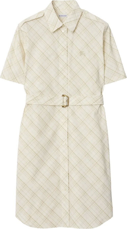 Burberry Check-Print Cotton Shirt Dress