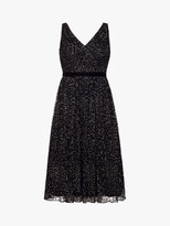 Thumbnail for your product : Adrianna Papell Glitter V-Neck Dress, Black/Gold