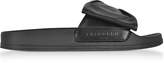 Robert Clergerie Wendy Black Leather Slide Sandals w/Black Sole