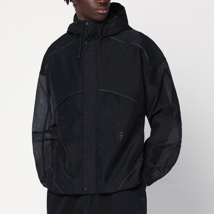 Purple Mountain Observatory Ripstop Mesh zip-up black jacket