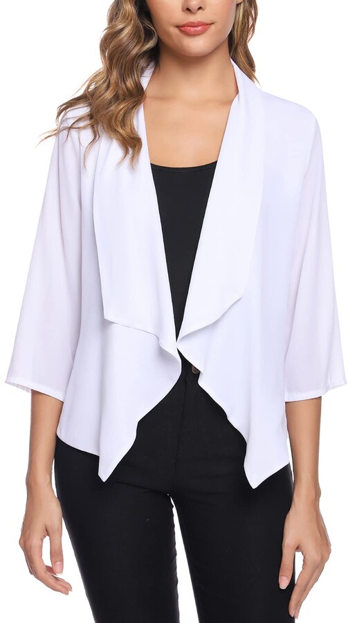 Irevial Women's sheer chiffon bolero jacket ShopStyle