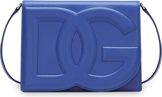 Dolce & Gabbana crystal-logo Round Coin Purse - Blue