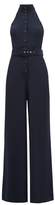 Thumbnail for your product : Zimmermann Espionage High Neck Silk Jumpsuit - Womens - Navy