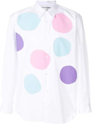 Comme des Garcons Shirt spotted long-sleeved shirt