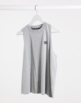 Thumbnail for your product : DKNY sport drop arm vest with logo in grey