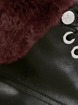 Thumbnail for your product : Aquatalia Idris Faux Fur-Trimmed Leather Combat Boots