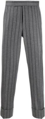 Thom Browne Ground Chalk-Stripe Flannel Trousers