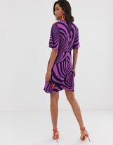Thumbnail for your product : Closet London Closet geathered neck a line dress