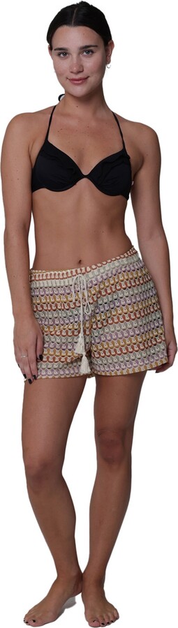 J Valdi Women's Drawstring Pull-On Swim Shorts