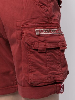 Alpha Industries Logo-Embroidered Cargo Shorts