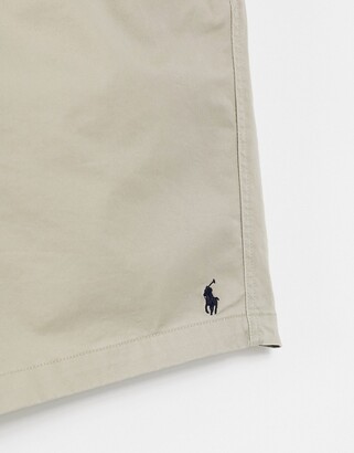 Polo Ralph Lauren Big & Tall stretch twill player logo prepster shorts in khaki tan