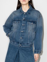 Thumbnail for your product : MM6 MAISON MARGIELA Washed-Effect Button-Up Denim Jacket