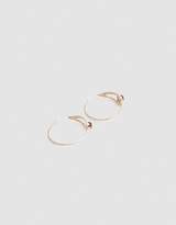 Thumbnail for your product : Pamela Love Rhea Hoops in Brass with Tiger's Eye