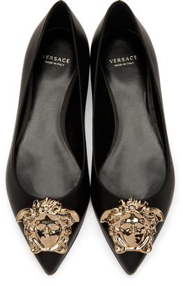 Versace Black Medusa Ballerina Flats