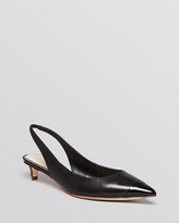 Thumbnail for your product : Elie Tahari Pointed Toe Slingback Pumps - Sasha Kitten Heel