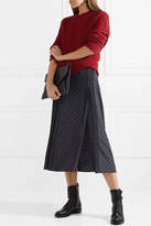 Thumbnail for your product : Burberry Oversized Ribbed Wool, Cashmere And Mohair-blend Sweater - Claret