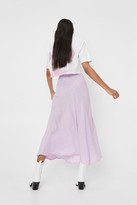 Thumbnail for your product : Nasty Gal Womens Jacquard Check High Waisted Midi Skirt - Purple - 6