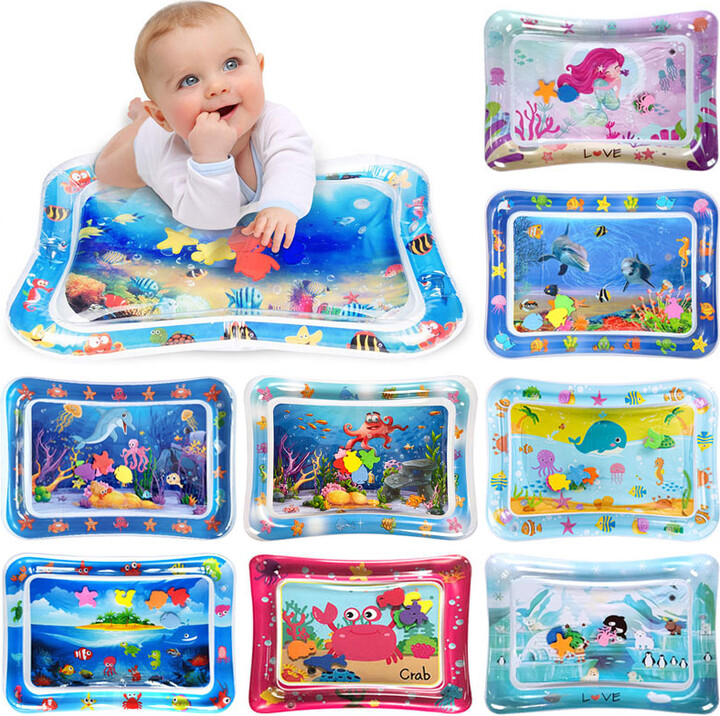 NONE Inflatable Tummy Time Baby Play Mat Infants Water Cushion Early Education Interactive Baby Toys For Toddlers Sensory Development