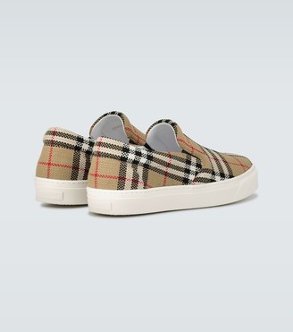 Burberry Thompson checked slip-on sneakers