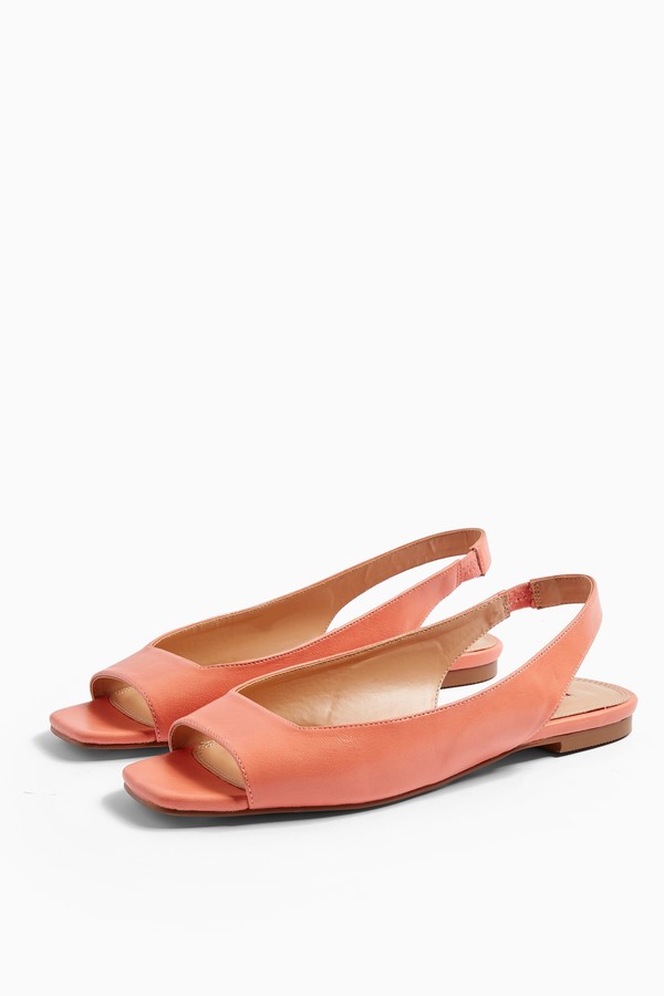 coral slingbacks