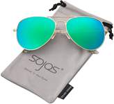 Thumbnail for your product : SOJOS Aviator Polarized Sunglasses Mirrored UV400 Lens SJ1054 with Black Frame/Silver Mirrored Polarized Lens