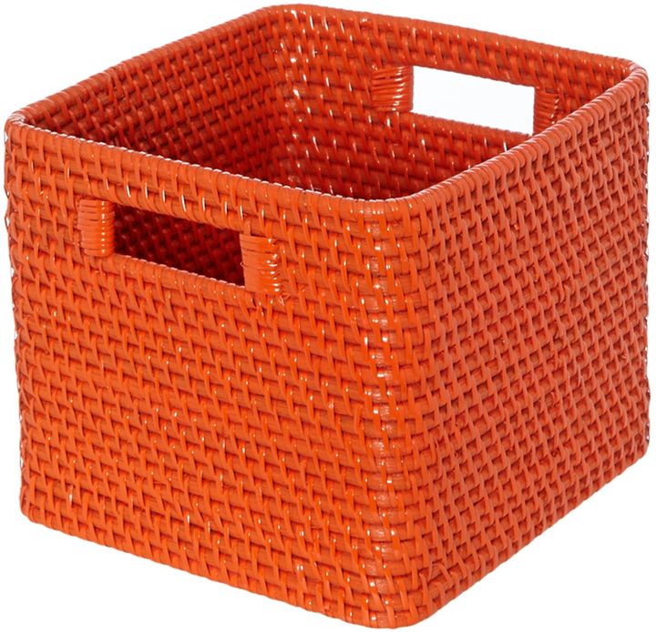 Linea Large Rattan Storage Basket in Orange ShopStyle Home