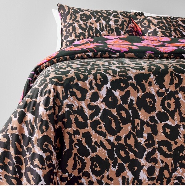 Diane von Furstenberg for Target Leopard/Geranium Leaf Reversible