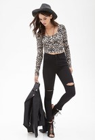 Thumbnail for your product : Forever 21 Baroque Print Crop Top