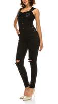 Thumbnail for your product : TwiinSisters Women's Destroyed Stretch Twill Browyn Overalls Size Small to Multi Styles (